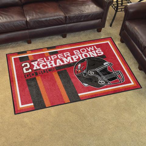 Tampa Bay Buccaneers Dynasty 4ft. x 6ft. Plush Area Rug