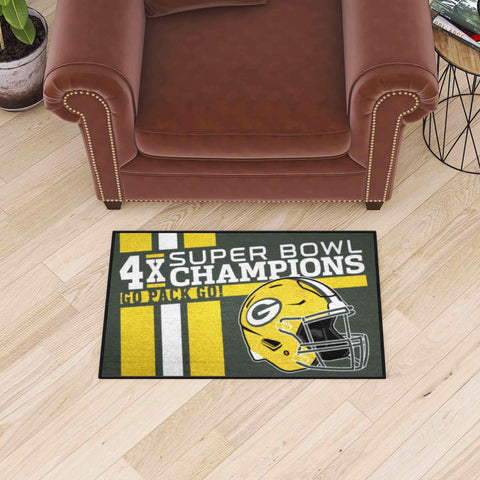 Green Bay Packers Dynasty Starter Mat Accent Rug - 19in. x 30in.