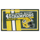 Green Bay Packers Dynasty 3ft. x 5ft. Plush Area Rug