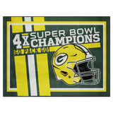 Green Bay Packers Dynasty 8ft. x 10ft. Plush Area Rug
