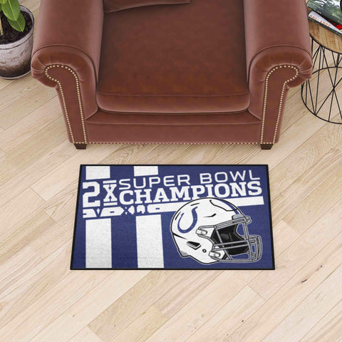 Indianapolis Colts Dynasty Starter Mat Accent Rug - 19in. x 30in.