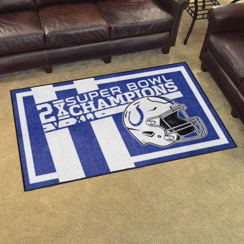 Indianapolis Colts Dynasty 4ft. x 6ft. Plush Area Rug