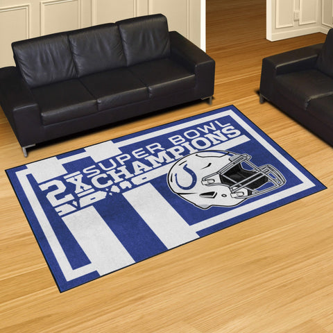 Indianapolis Colts Dynasty 5ft. x 8ft. Plush Area Rug