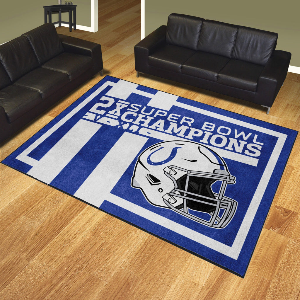 Indianapolis Colts Dynasty 8ft. x 10ft. Plush Area Rug
