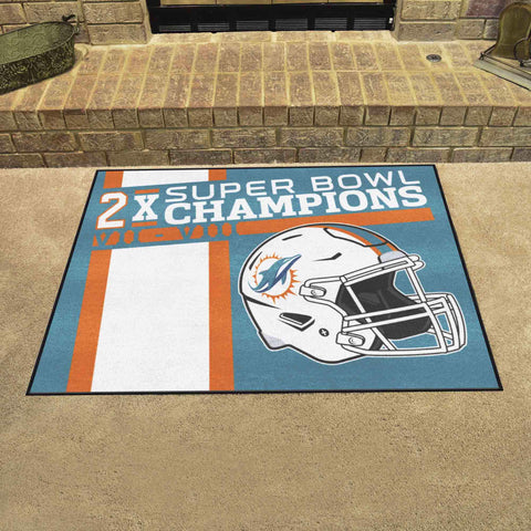 Miami Dolphins All-Star Rug - 34 in. x 42.5 in. Plush Area Rug