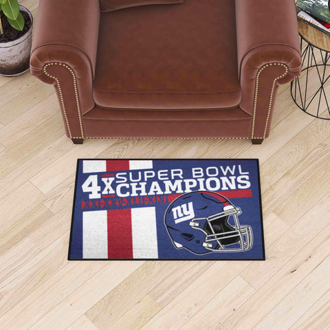New York Giants Dynasty Starter Mat Accent Rug - 19in. x 30in.