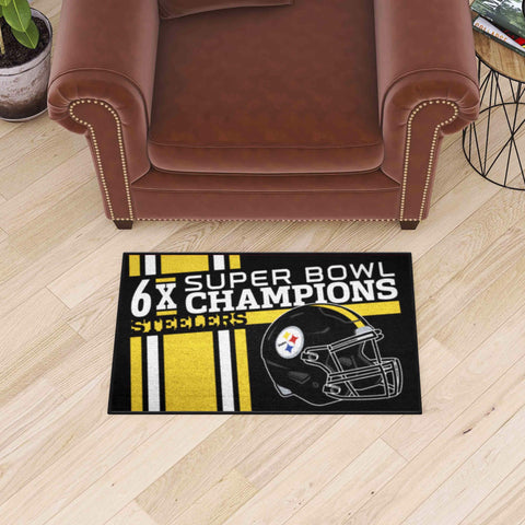 Pittsburgh Steelers Dynasty Starter Mat Accent Rug - 19in. x 30in.