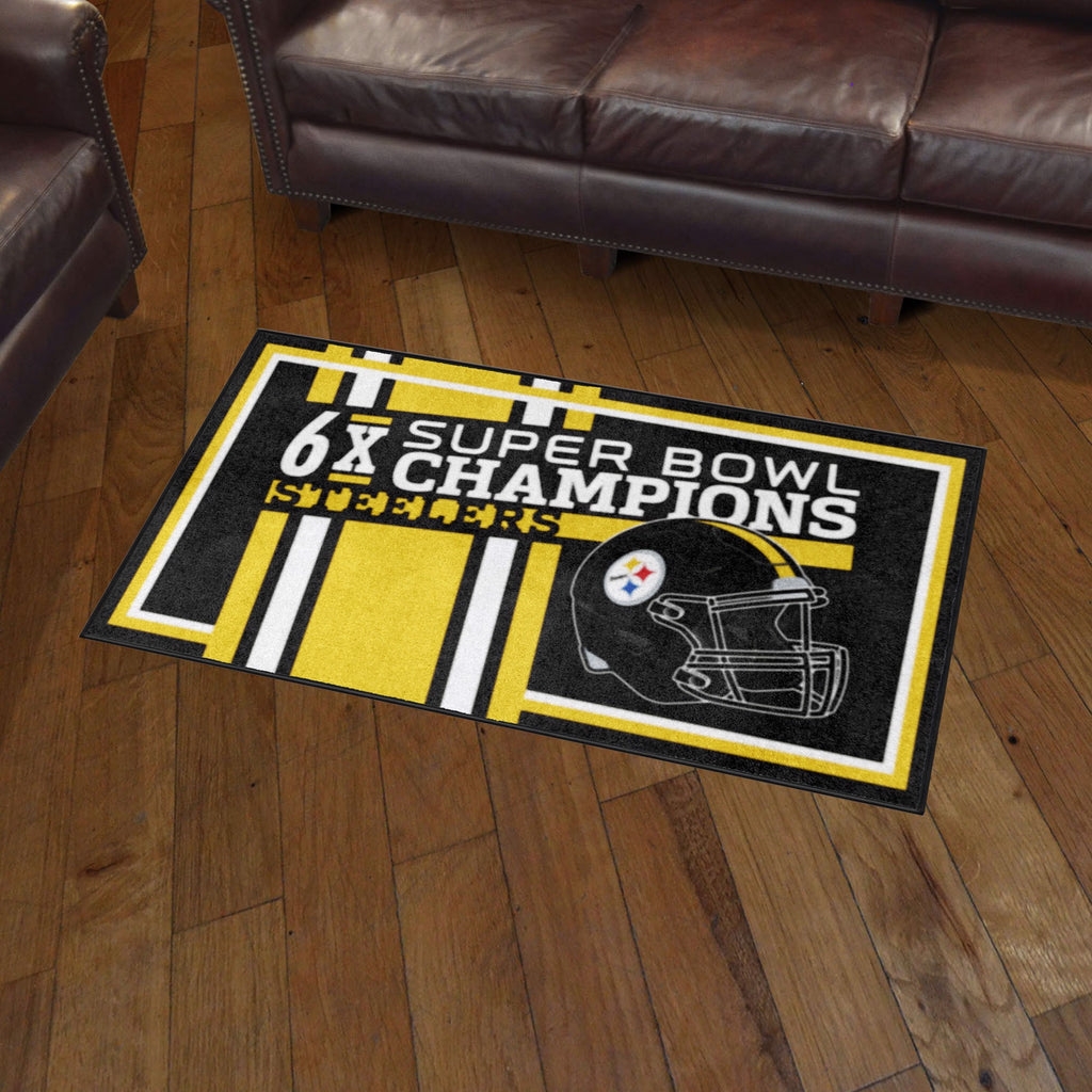 Pittsburgh Steelers Dynasty 3ft. x 5ft. Plush Area Rug