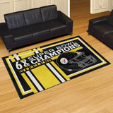 Pittsburgh Steelers Dynasty 5ft. x 8ft. Plush Area Rug