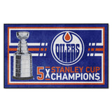 Edmonton Oilers Dynasty 4ft. x 6ft. Plush Area Rug