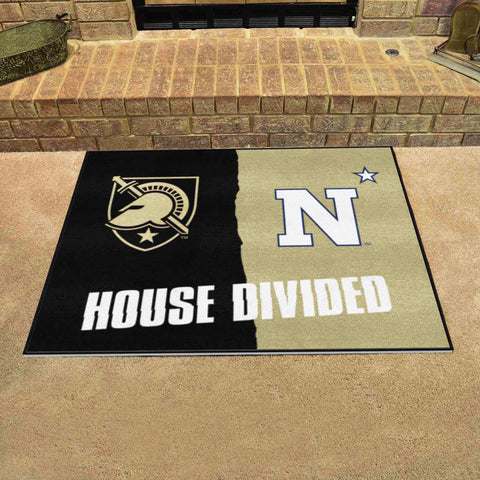 House Divided - Army West Point / Naval Academy  House Divided Rug - 34 in. x 42.5 in.