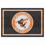 Baltimore Orioles 5ft. x 8 ft. Plush Area Rug - Retro Collection
