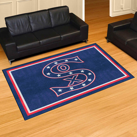 Chicago White Sox 5ft. x 8 ft. Plush Area Rug - Retro Collection