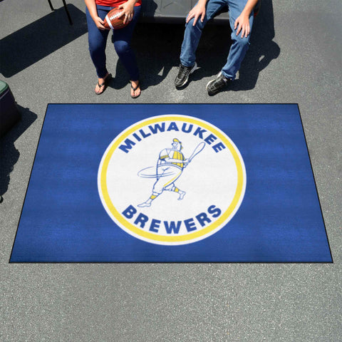 Milwaukee Brewers Ulti-Mat Rug - 5ft. x 8ft. - Retro Collection