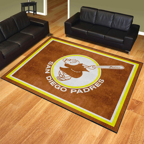 San Diego Padres 8ft. x 10 ft. Plush Area Rug - Retro Collection