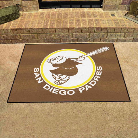San Diego Padres All-Star Rug - 34 in. x 42.5 in. - Retro Collection