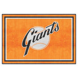 New York Giants 5ft. x 8 ft. Plush Area Rug - Retro Collection