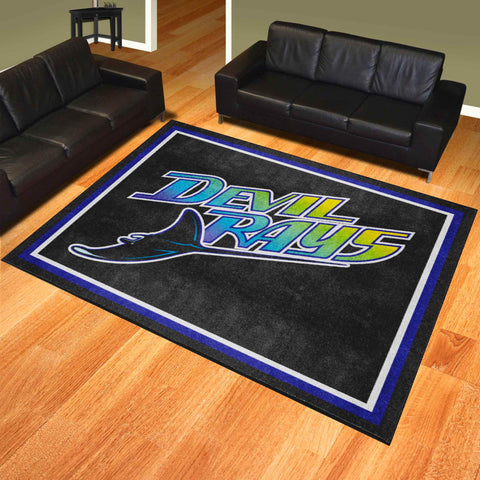 Tampa Bay Devil Rays 8ft. x 10 ft. Plush Area Rug - Retro Collection