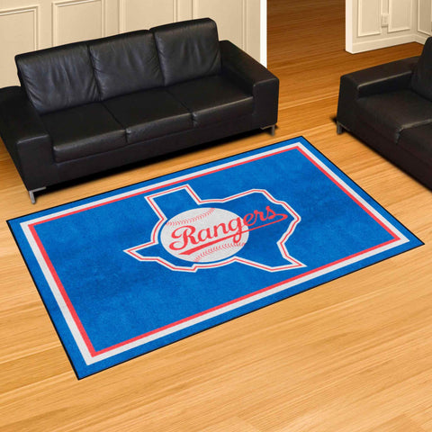 Texas Rangers 5ft. x 8 ft. Plush Area Rug - Retro Collection