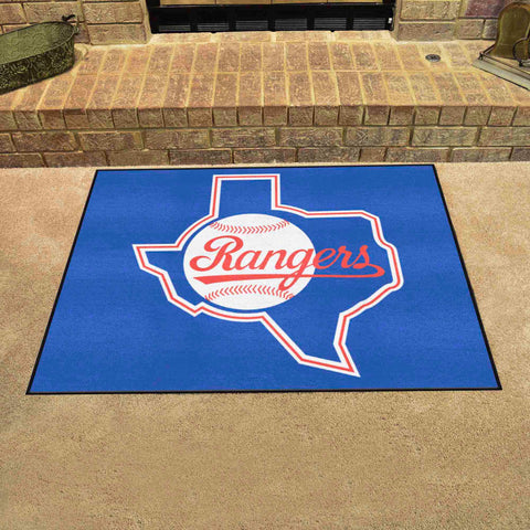 Texas Rangers All-Star Rug - 34 in. x 42.5 in. - Retro Collection