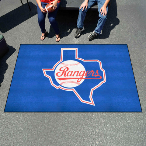 Texas Rangers Ulti-Mat Rug - 5ft. x 8ft. - Retro Collection