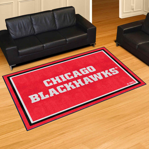 Chicago Blackhawks 5ft. x 8 ft. Plush Area Rug