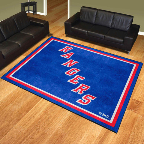 New York Rangers 8ft. x 10 ft. Plush Area Rug