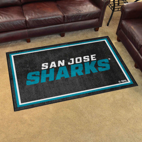 San Jose Sharks 4ft. x 6ft. Plush Area Rug