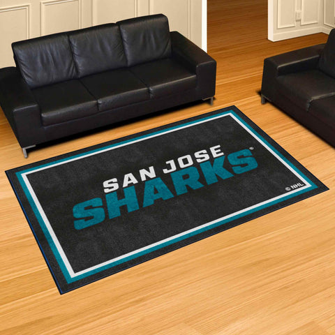 San Jose Sharks 5ft. x 8 ft. Plush Area Rug