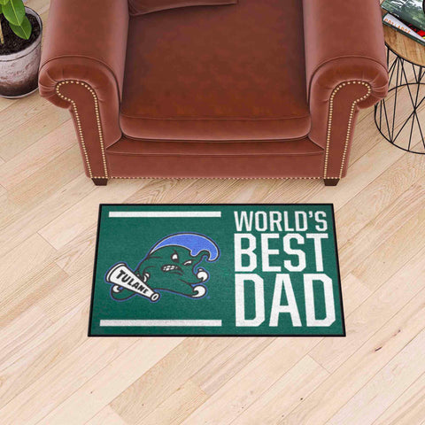 Tulane Green Wave WBD Starter Mat Accent Rug - 19in. x 30in.