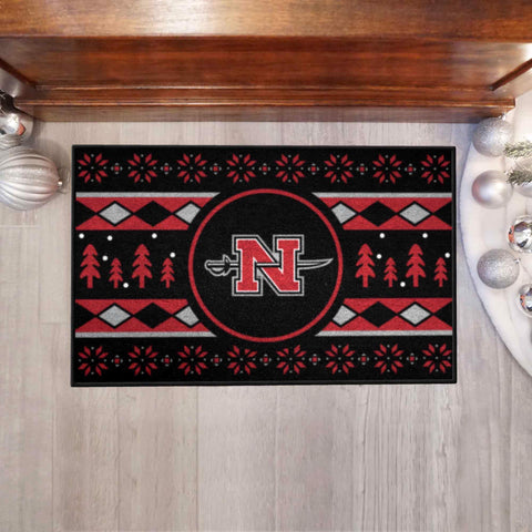 Nicholls State Colonels Holiday Sweater Starter Mat Accent Rug - 19in. x 30in.