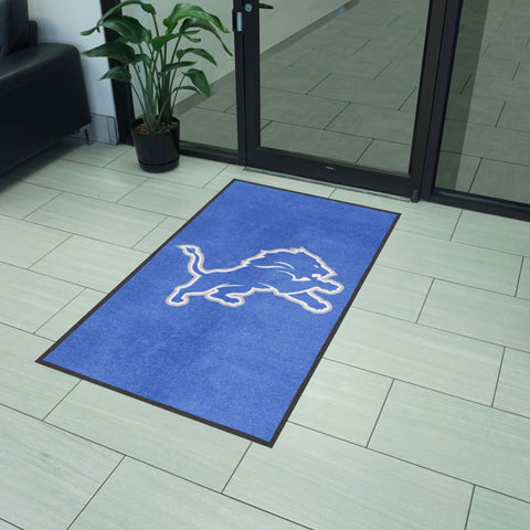 Detroit Lions 3X5 High-Traffic Mat with Durable Rubber Backing