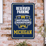 Michigan 2023-24 National Champions Parking Sign