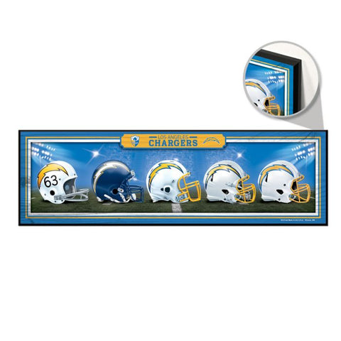 Los Angeles Chargers Sign 9x30 Wood Helmets Design