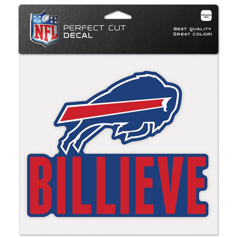 Buffalo Bills Decal 8x8 Perfect Cut Color Slogan