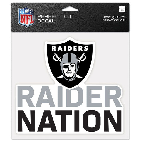 Las Vegas Raiders Decal 8x8 Perfect Cut Color Slogan