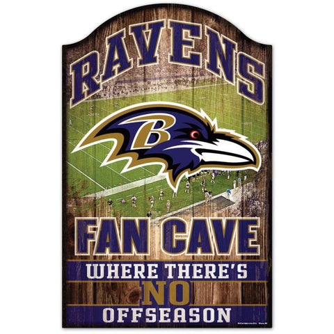 Baltimore Ravens Sign 11x17 Wood Fan Cave Design