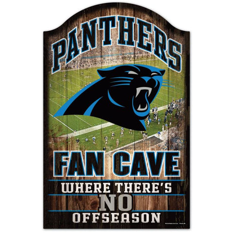 Carolina Panthers Sign 11x17 Wood Fan Cave Design