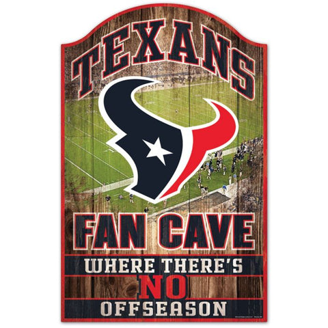 Houston Texans Sign 11x17 Wood Fan Cave Design