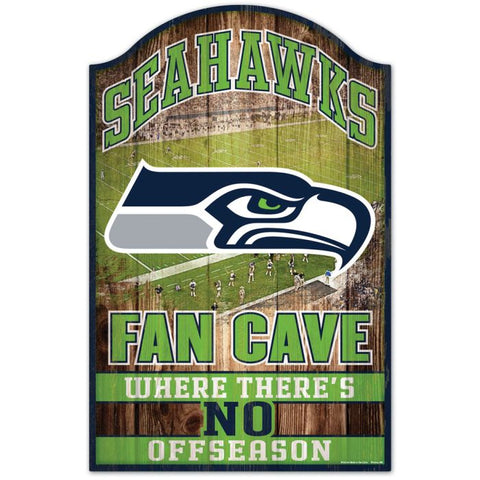 Seattle Seahawks Sign 11x17 Wood Fan Cave Design