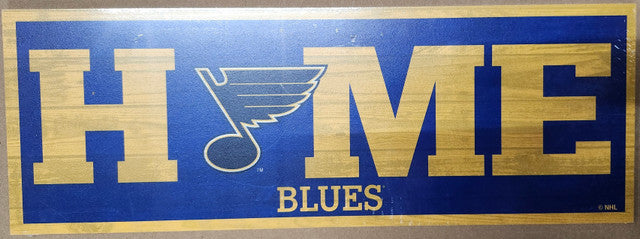 St. Louis Blues Sign 6x17 Wood Home