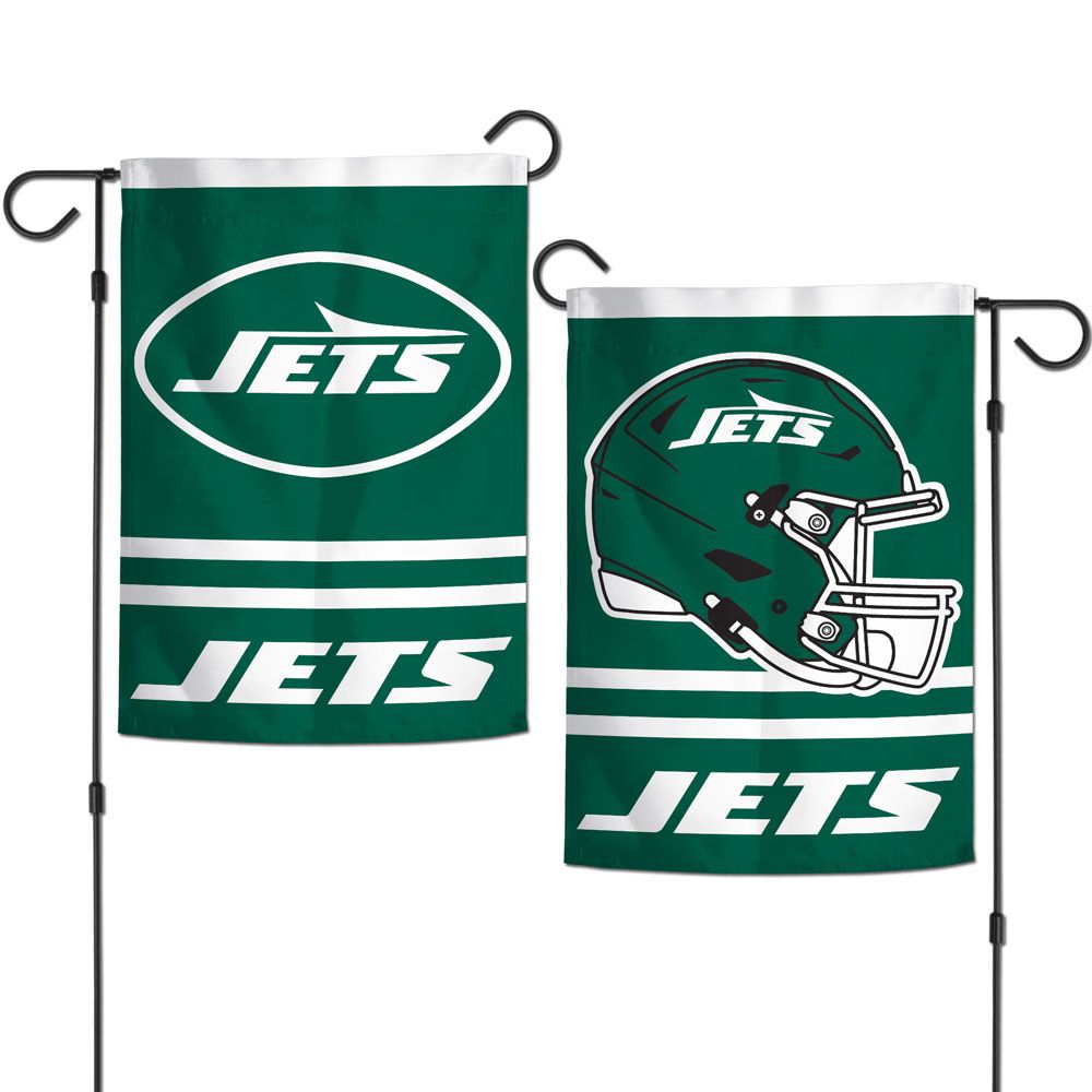 New York Jets Flag 12x18 Garden Style 2 Sided - Special Order