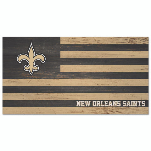 New Orleans Saints Sign Wood 9x17 Flag