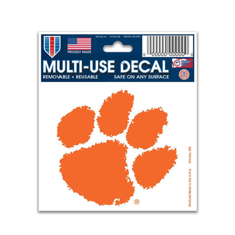 Clemson Tigers Decal 3x4 Multi Use Color