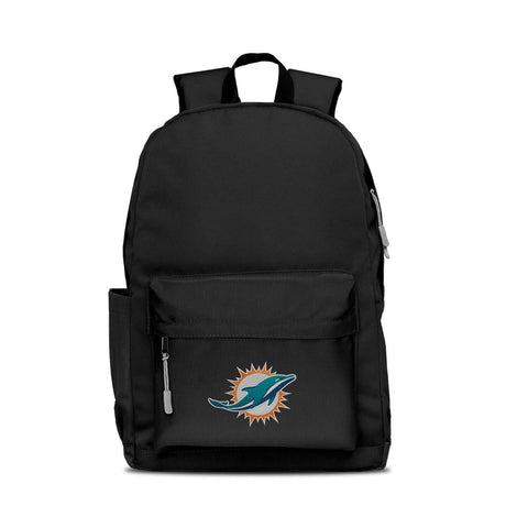 Miami Dolphins Backpack Campus Laptop Black with Gray