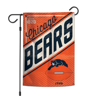 Chicago Bears Flag 12x18 Garden Style 2 Sided Retro Logo - Special Order