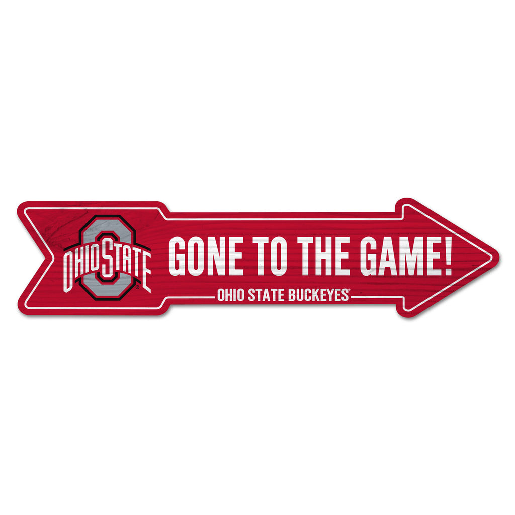 Ohio State Buckeyes Sign 6x24 Wood Arrow