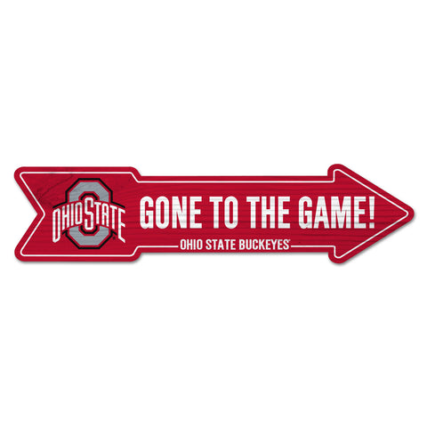 Ohio State Buckeyes Sign 6x24 Wood Arrow
