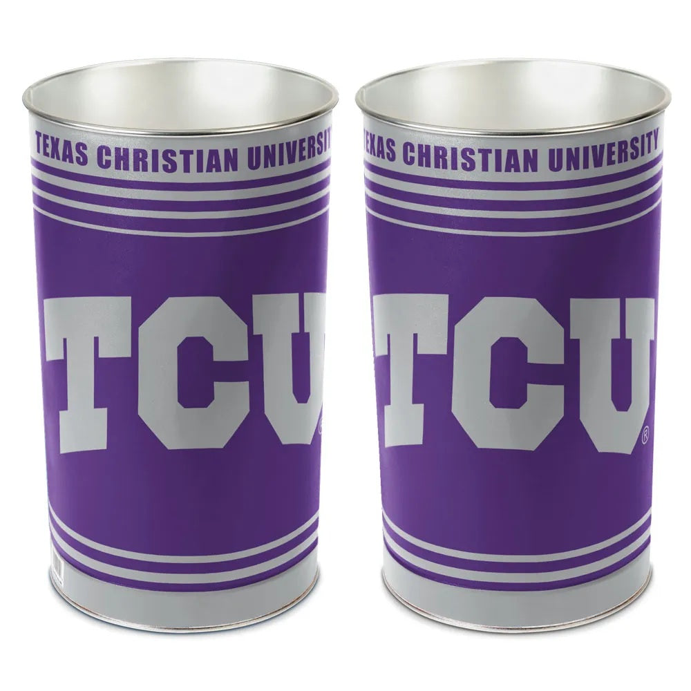 TCU Horned Frogs Wastebasket 15 Inch Special Order