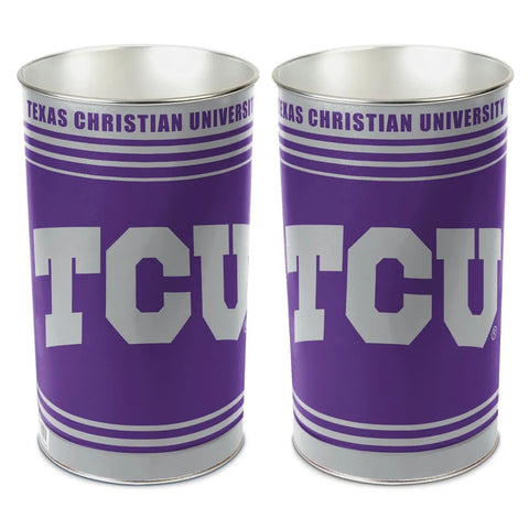 TCU Horned Frogs Wastebasket 15 Inch Special Order